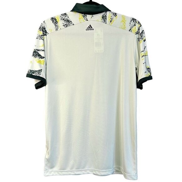 NWT Adidas Printed Colorblock Polo Golf Shirt Mint Green - Picture 9 of 13